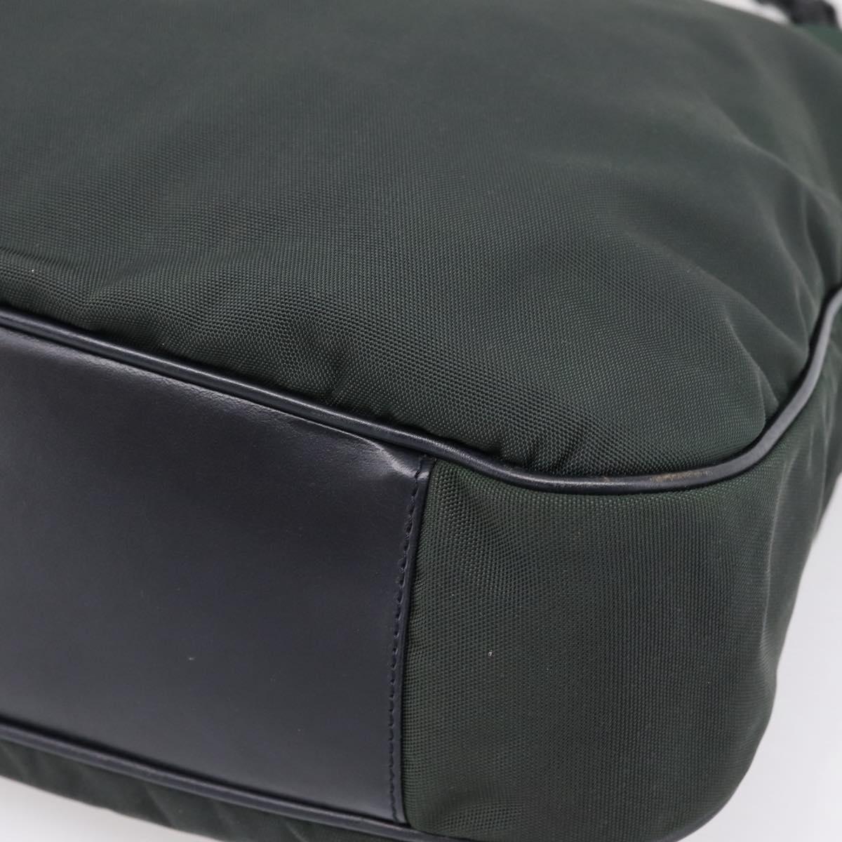 GUCCI Bamboo Hand Bag Nylon 2way Outlet Green Silver 001 1577 Auth ep16071