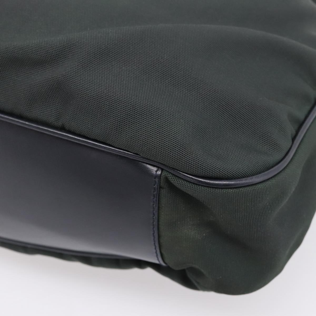 GUCCI Bamboo Hand Bag Nylon 2way Outlet Green Silver 001 1577 Auth ep16071