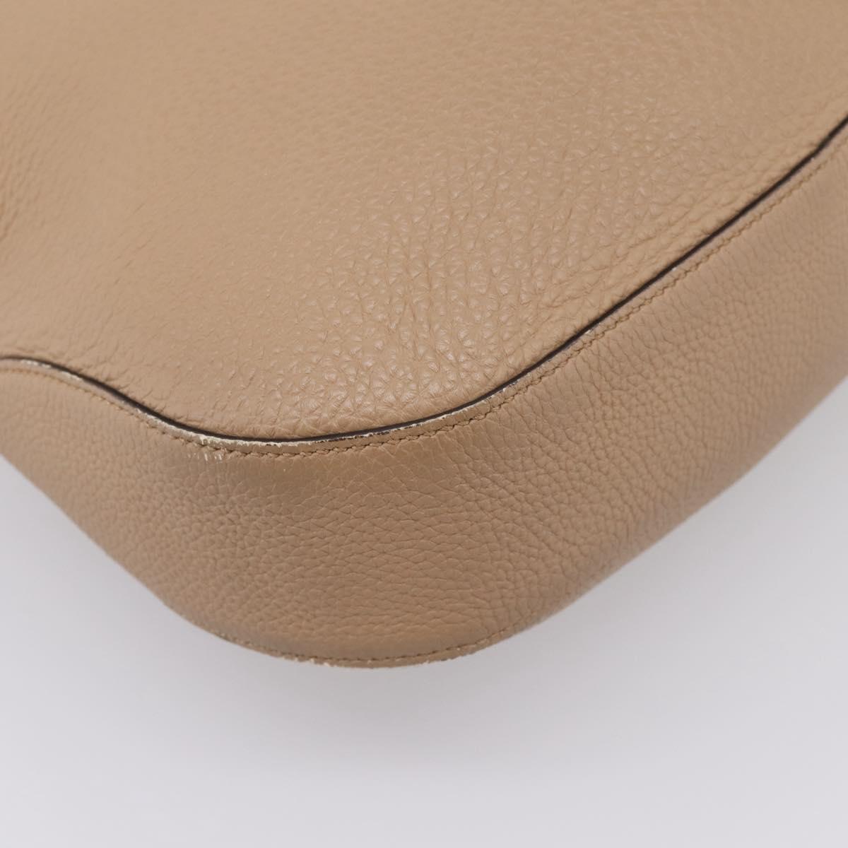 GUCCI Jackie Shoulder Bag Leather Beige Silver 362968 Auth ep16073V
