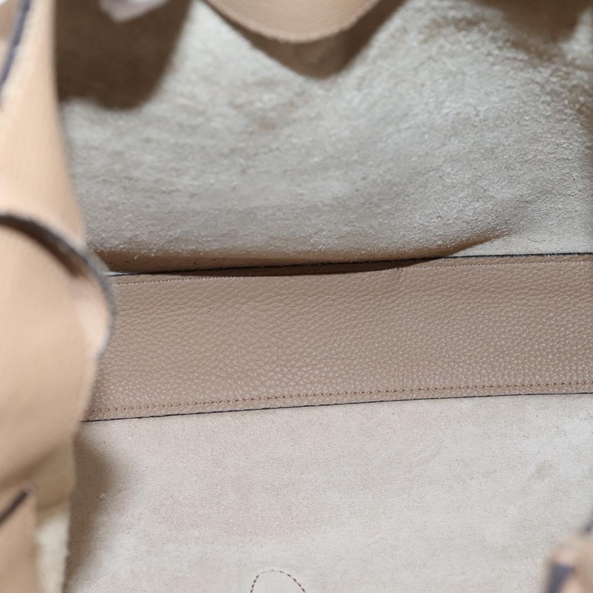 GUCCI Jackie Shoulder Bag Leather Beige Silver 362968 Auth ep16073V