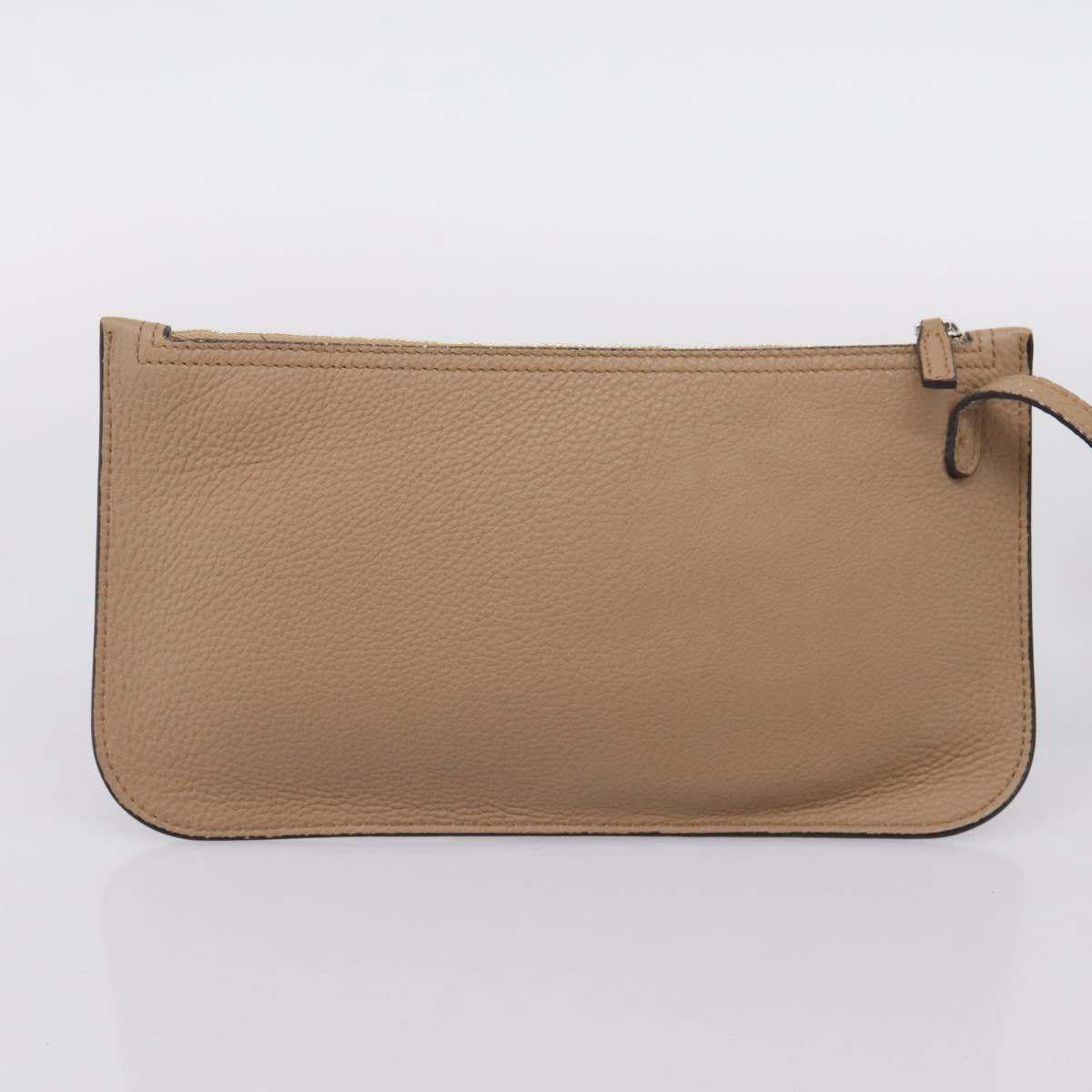 GUCCI Jackie Shoulder Bag Leather Beige Silver 362968 Auth ep16073V