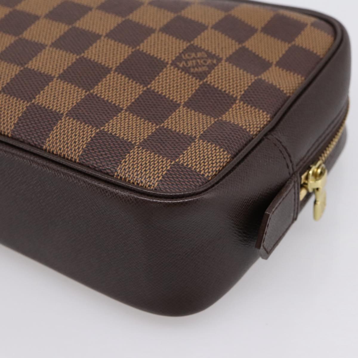 LOUIS VUITTON Damier Ebene Trousse Toilette 25 Clutch Bag N47624 Auth ep16077A