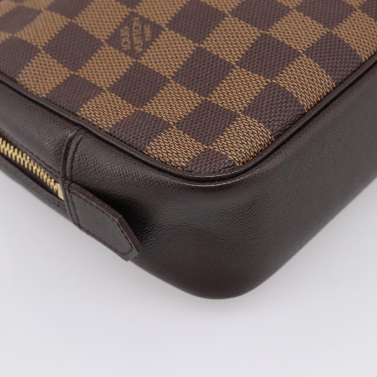 LOUIS VUITTON Damier Ebene Trousse Toilette 25 Clutch Bag N47624 Auth ep16077A