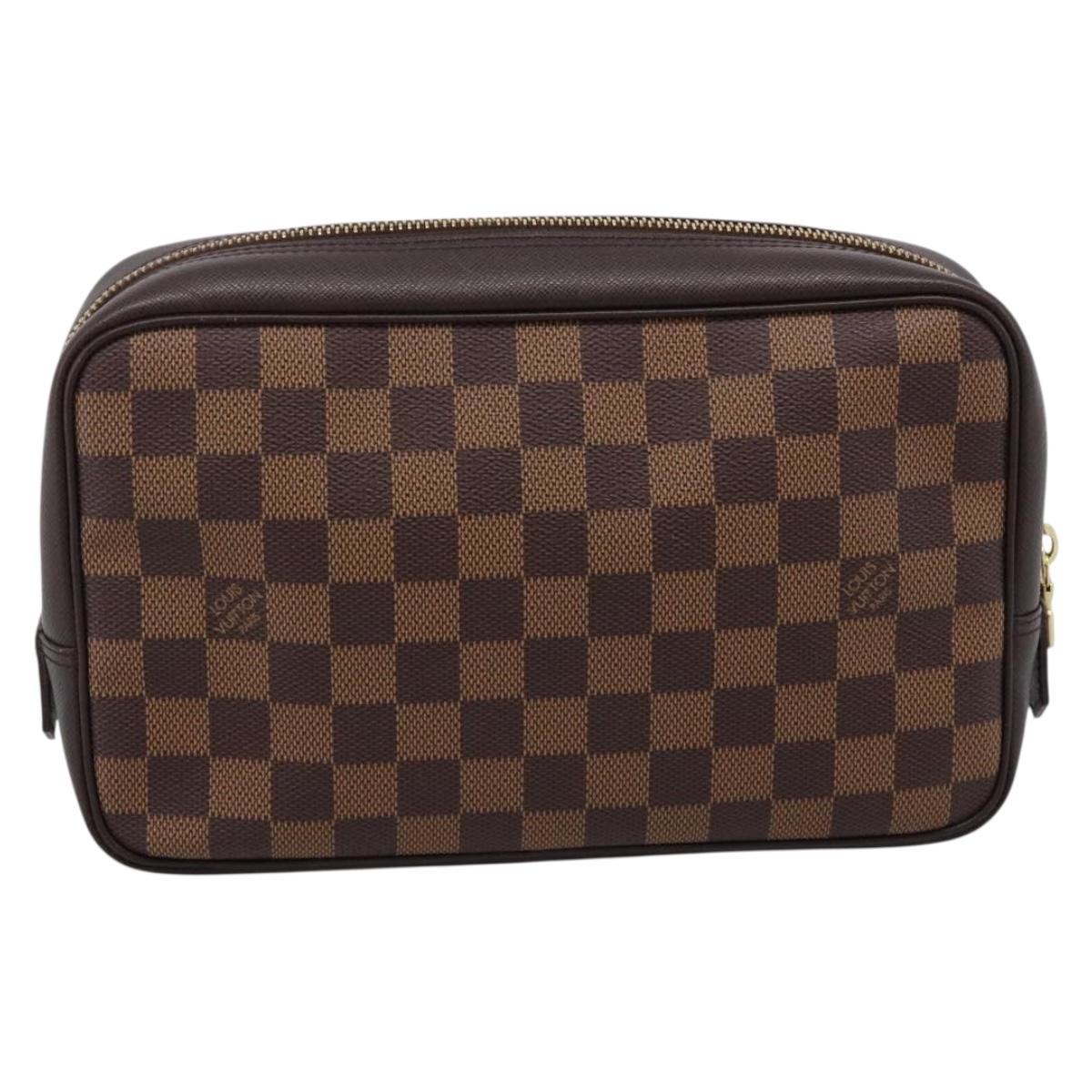 LOUIS VUITTON Damier Ebene Trousse Toilette 25 Clutch Bag N47624 Auth ep16077A