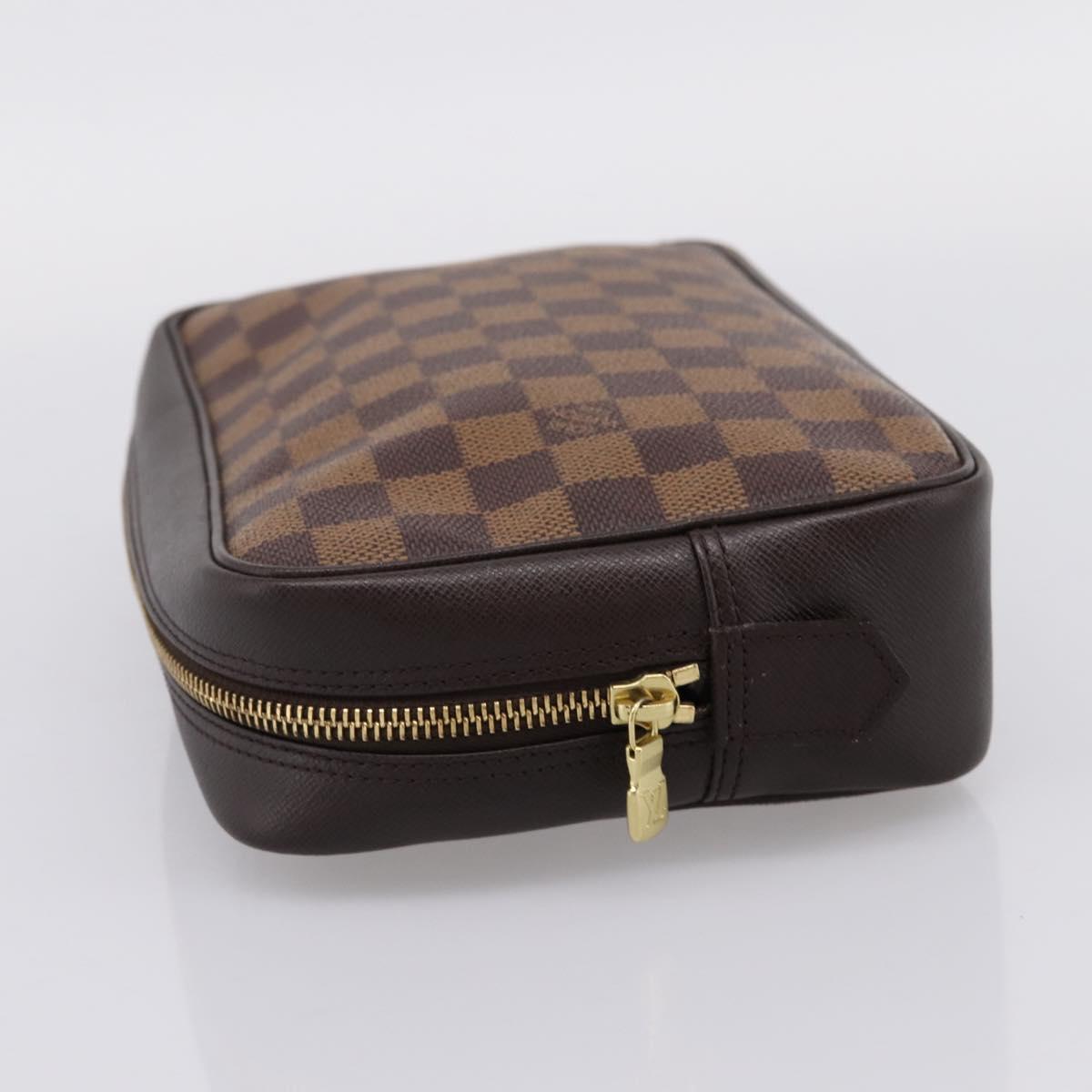 LOUIS VUITTON Damier Ebene Trousse Toilette 25 Clutch Bag N47624 Auth ep16077A
