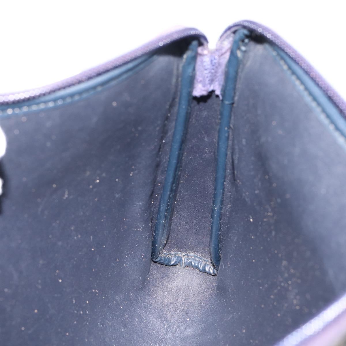 Christian Dior Trotter Canvas Clutch Bag Navy Gold Auth ep16080