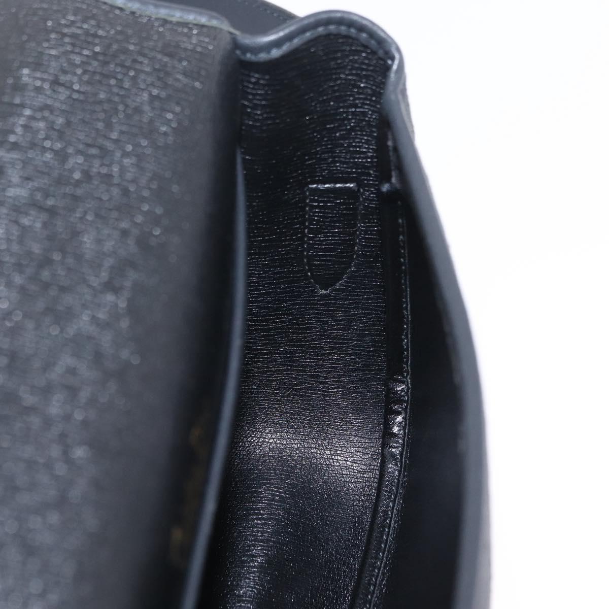 Christian Dior Honeycomb Canvas Shoulder Bag PVC Black Gold Auth ep16081A