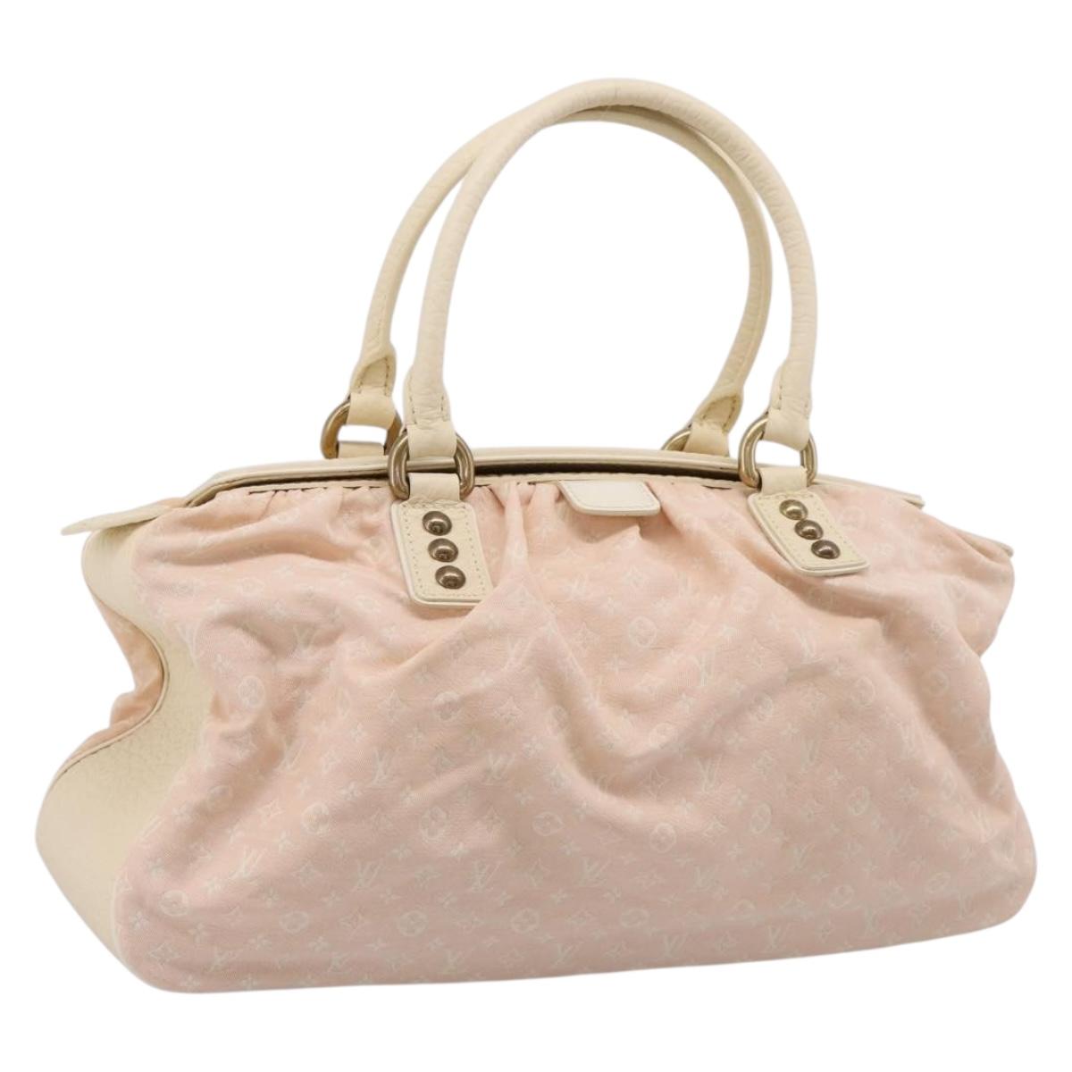 LOUIS VUITTON Monogram Mini Lin Trapeze GM Hand Bag Rose M40064 LV Auth ep16082