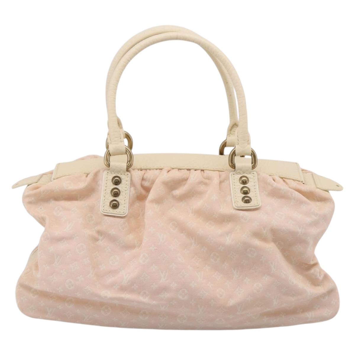 LOUIS VUITTON Monogram Mini Lin Trapeze GM Hand Bag Rose M40064 LV Auth ep16082