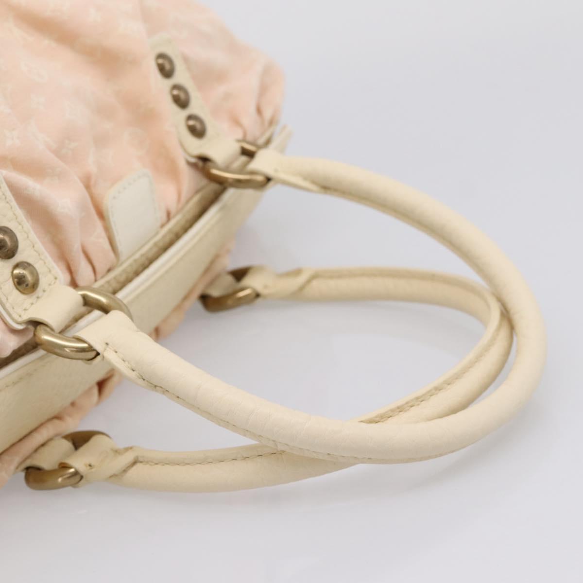 LOUIS VUITTON Monogram Mini Lin Trapeze GM Hand Bag Rose M40064 LV Auth ep16082