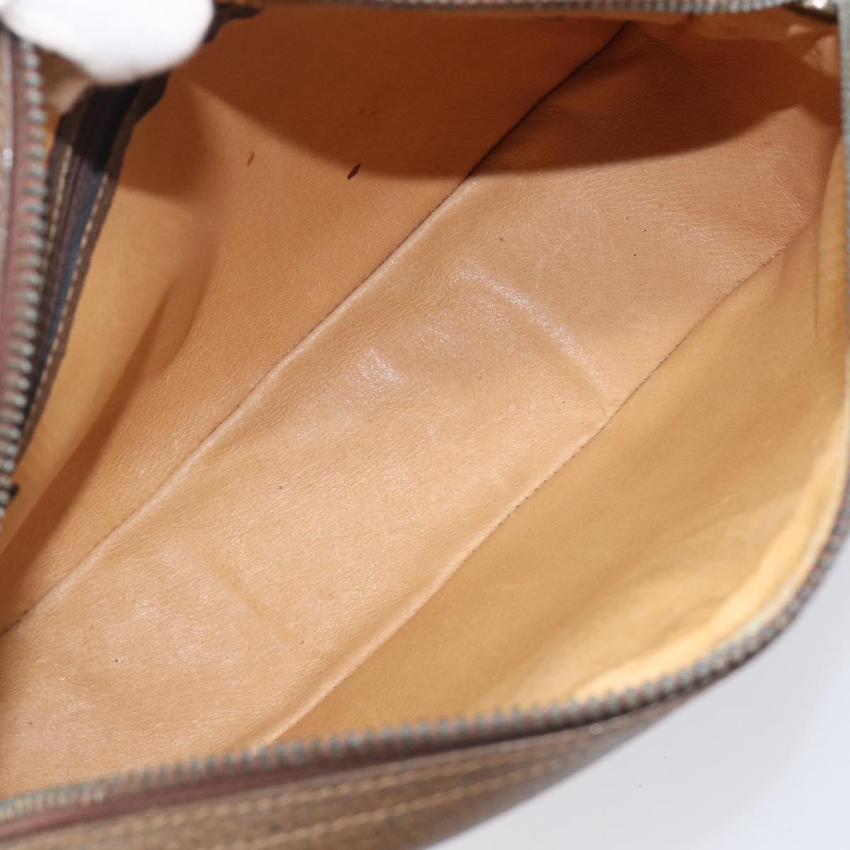 GUCCI GG Supreme Shoulder Bag PVC Beige Gold Auth ep16085
