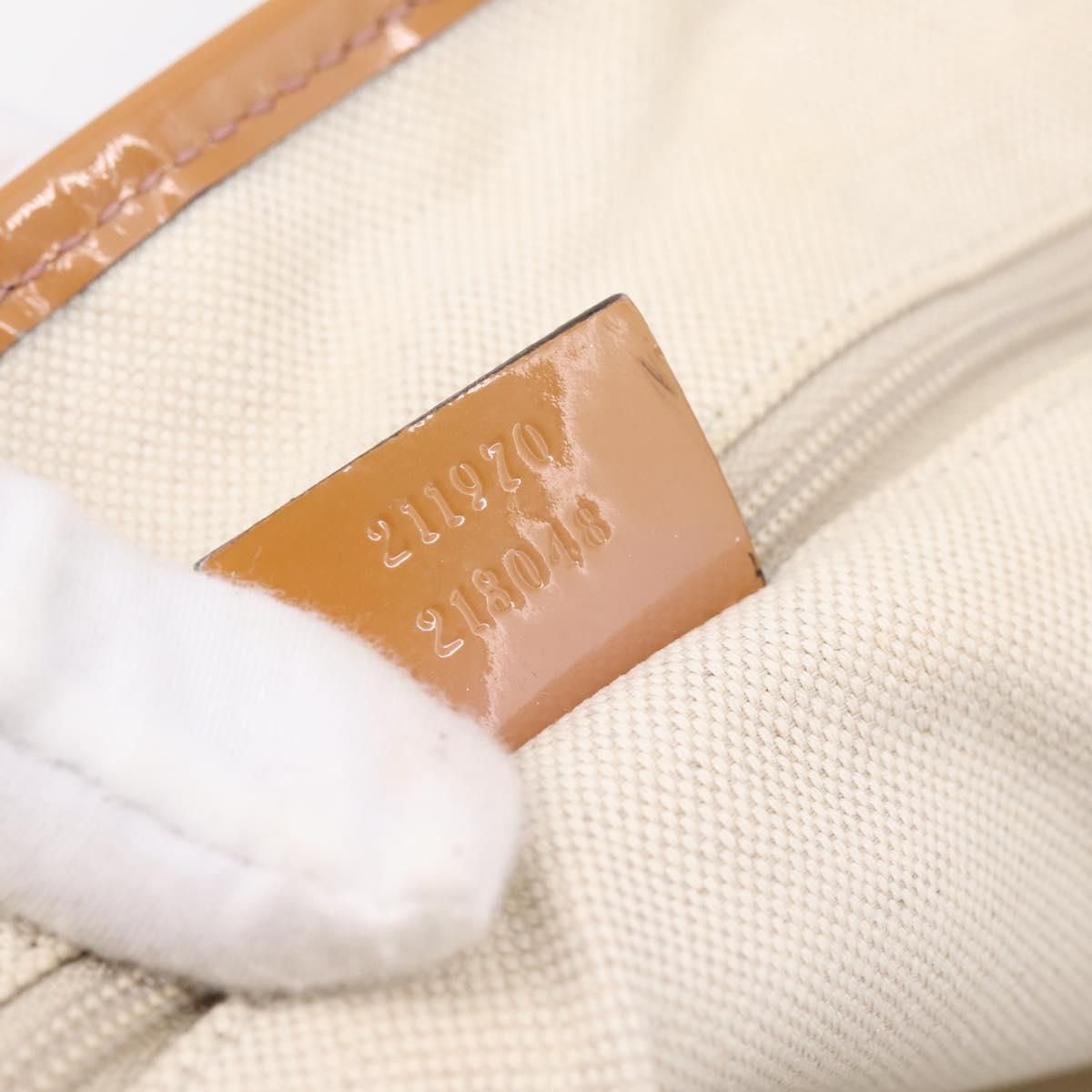 GUCCI GG Canvas Tote Bag Beige Gold 211970 Auth ep16087