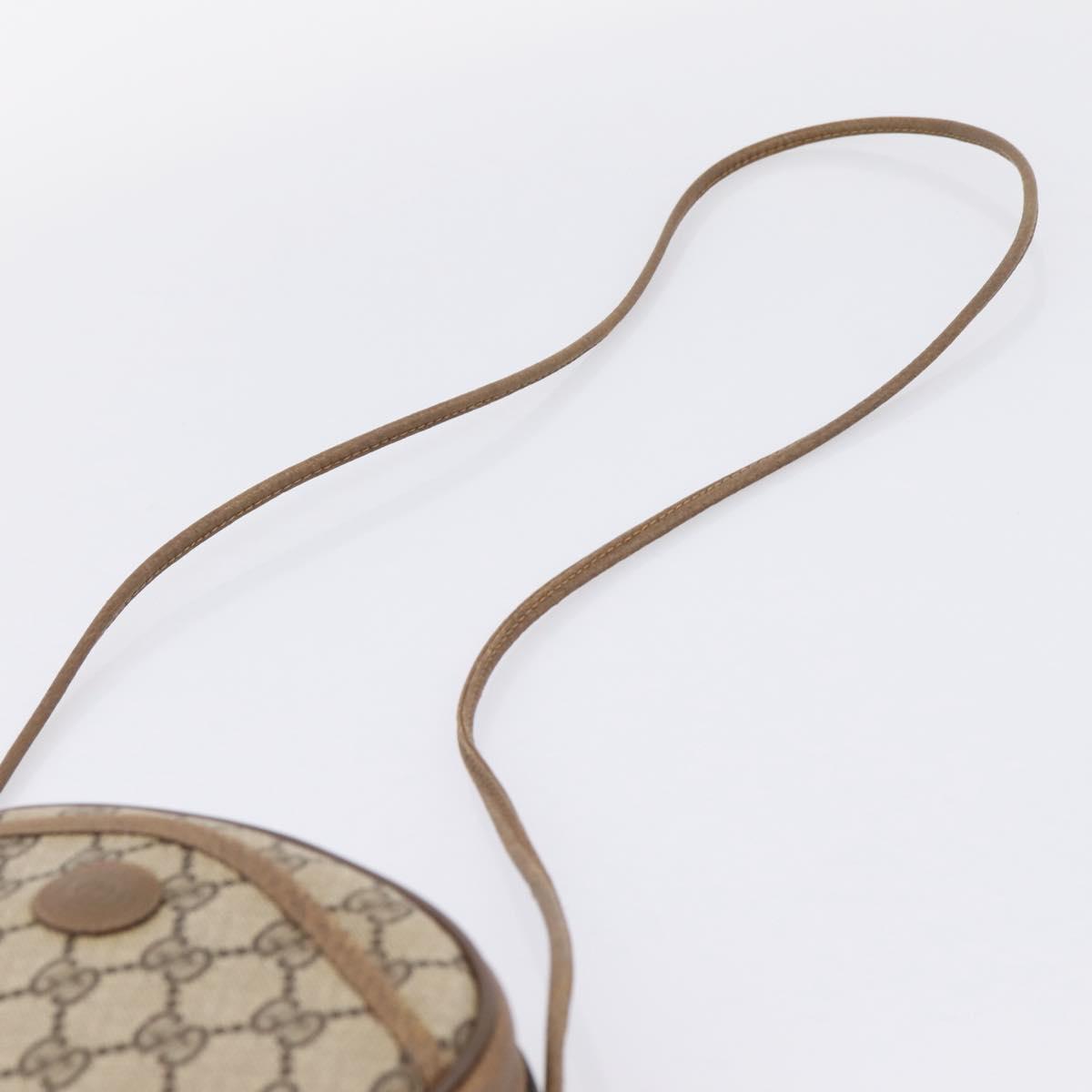 GUCCI GG Supreme Shoulder Bag PVC Beige Gold 116 02 606 Auth ep16088