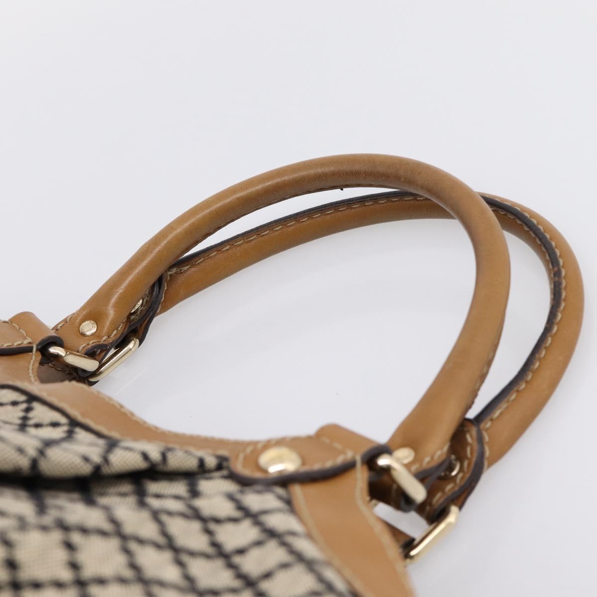 GUCCI Diamante Sukey Hand Bag Canvas Beige Gold 211944 Auth ep16091