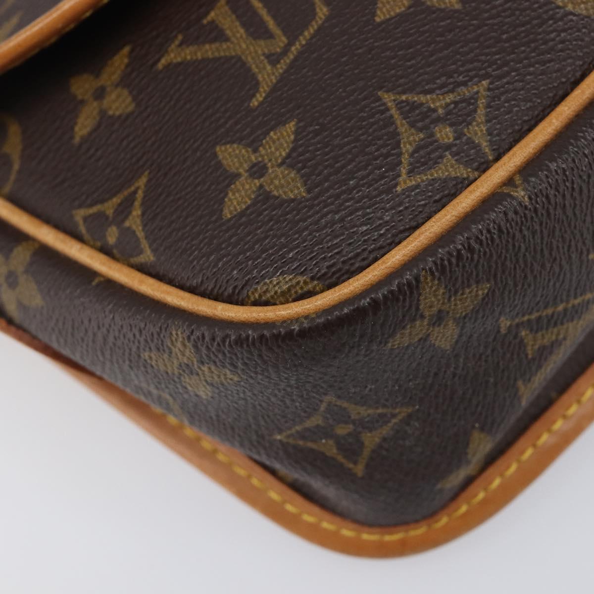 LOUIS VUITTON Monogram Gibeciere PM Shoulder Bag M42248 LV Auth ep16092A