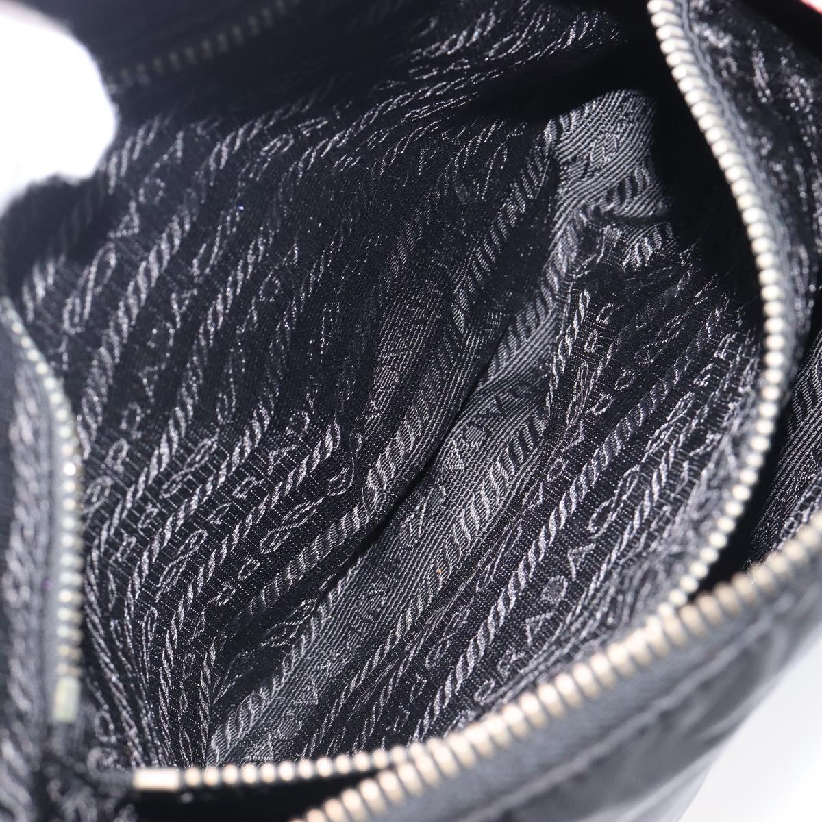 PRADA Hand Bag Nylon Black Silver Auth ep16093