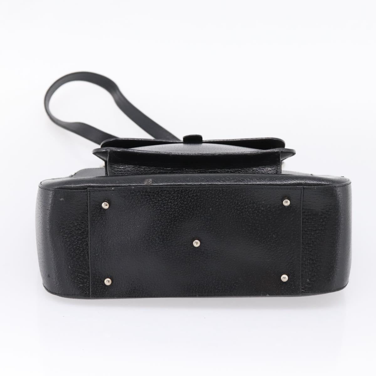 GUCCI Hand Bag Leather 2way Black Silver 000 2058 0307 5 Auth ep16094