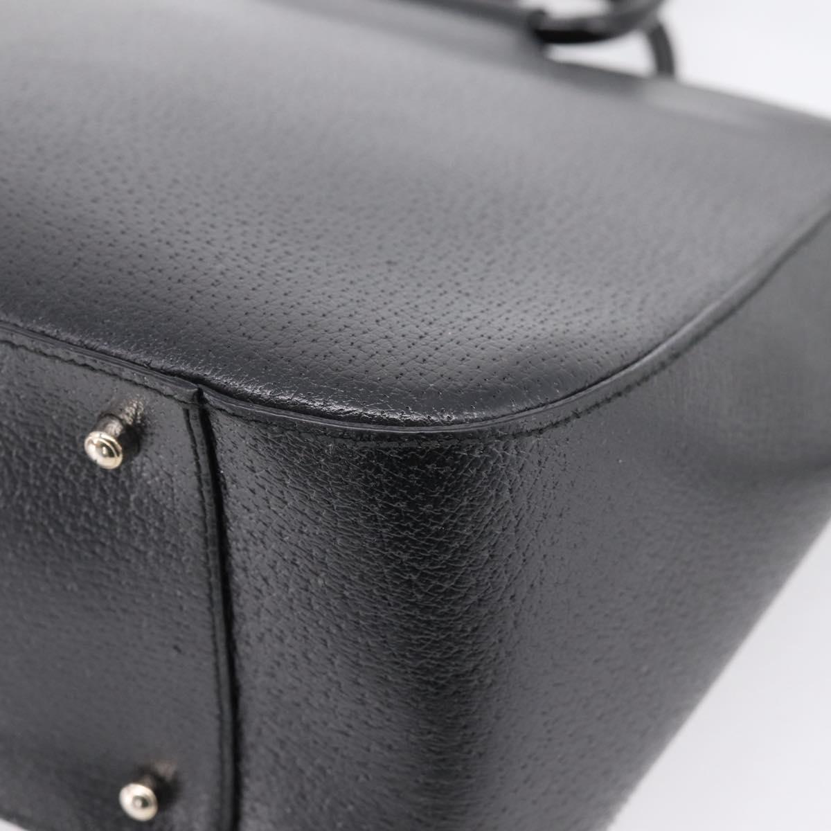 GUCCI Hand Bag Leather 2way Black Silver 000 2058 0307 5 Auth ep16094