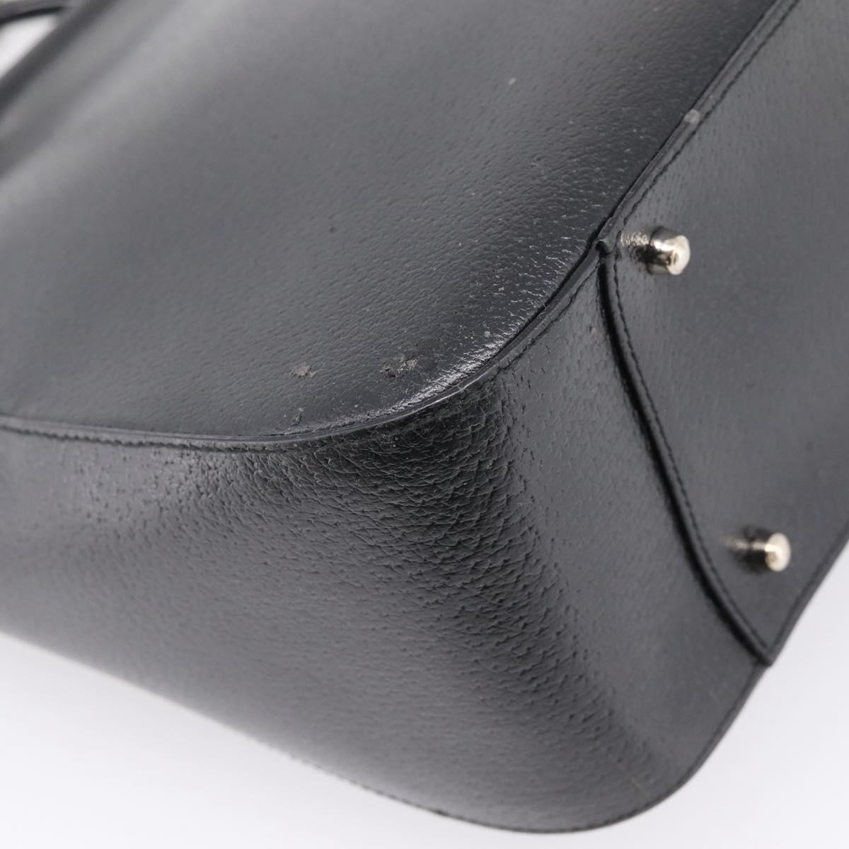 GUCCI Hand Bag Leather 2way Black Silver 000 2058 0307 5 Auth ep16094