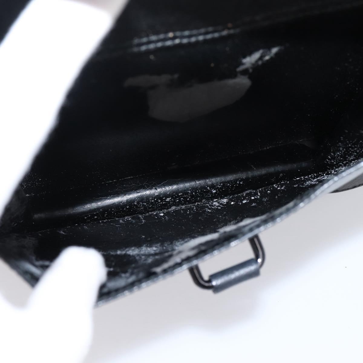 GUCCI Hand Bag Leather 2way Black Silver 000 2058 0307 5 Auth ep16094