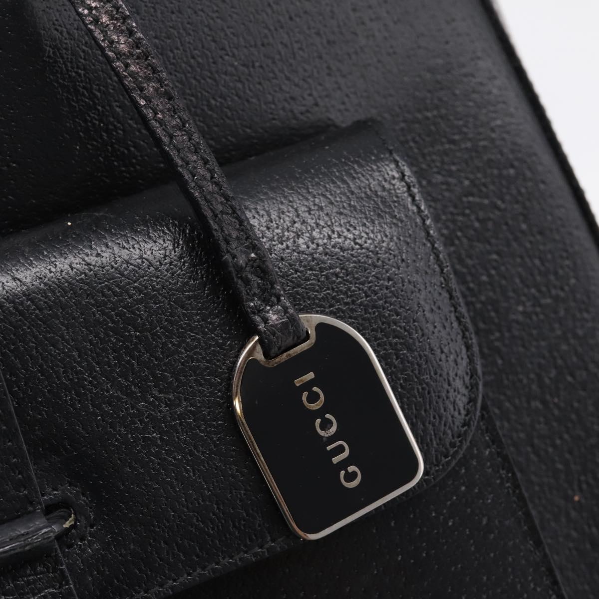 GUCCI Hand Bag Leather 2way Black Silver 000 2058 0307 5 Auth ep16094