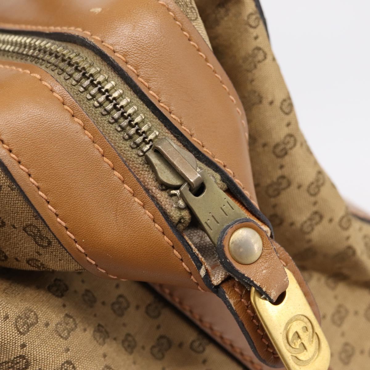GUCCI Micro GG Supreme Hand Bag Beige Gold Auth ep16098