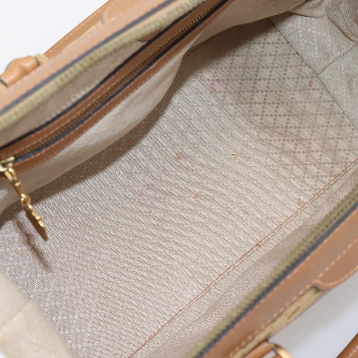 GUCCI Micro GG Supreme Hand Bag Beige Gold Auth ep16098
