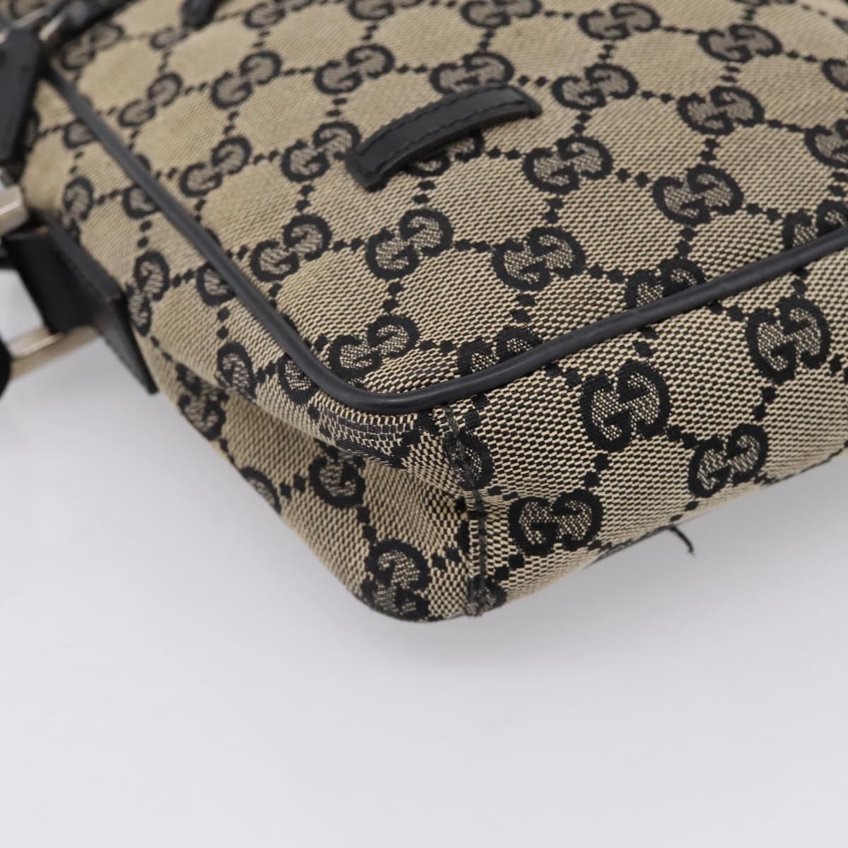 GUCCI GG Canvas Shoulder Bag Beige Silver 018 1619 Auth ep16101