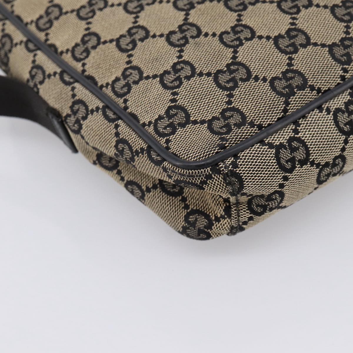 GUCCI GG Canvas Shoulder Bag Beige Silver 018 1619 Auth ep16101