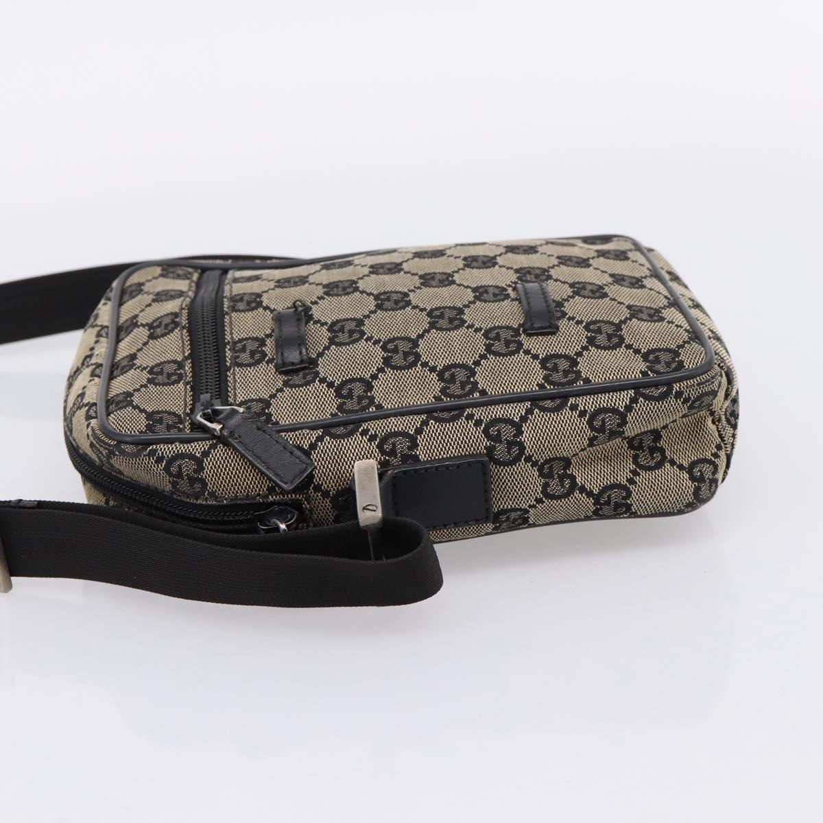 GUCCI GG Canvas Shoulder Bag Beige Silver 018 1619 Auth ep16101