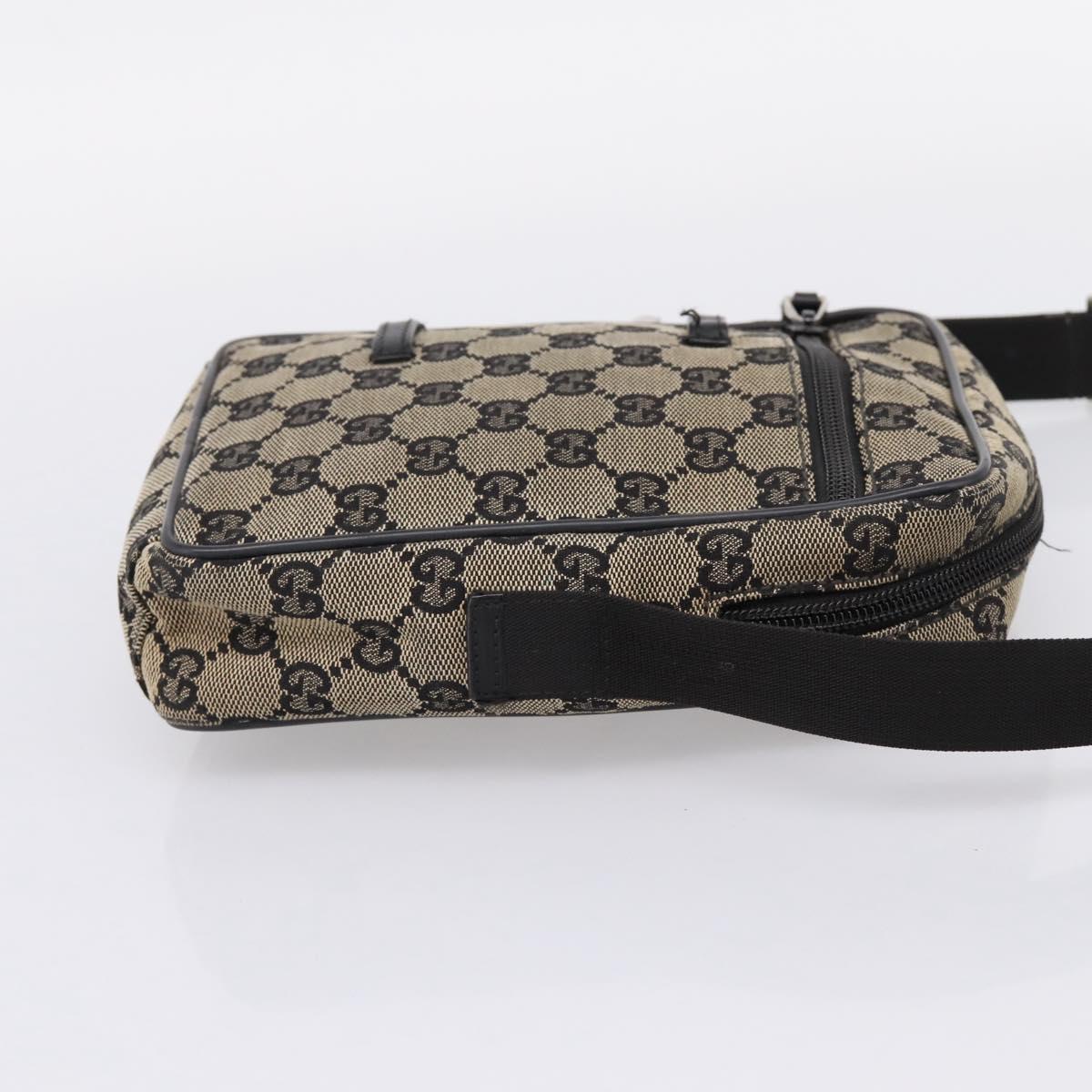 GUCCI GG Canvas Shoulder Bag Beige Silver 018 1619 Auth ep16101