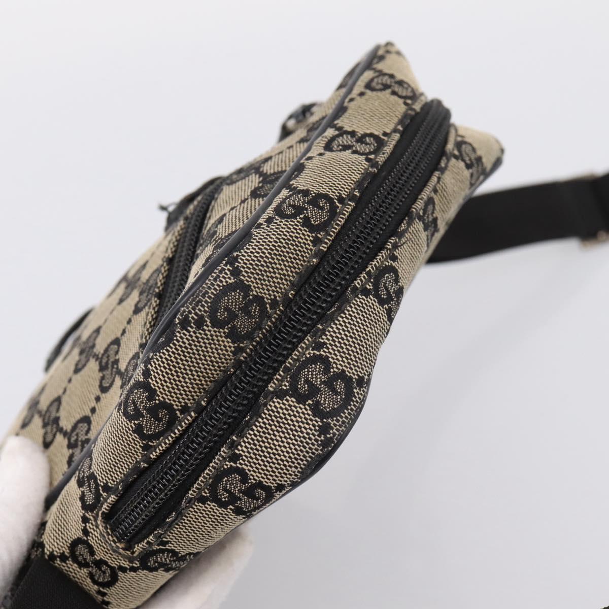 GUCCI GG Canvas Shoulder Bag Beige Silver 018 1619 Auth ep16101