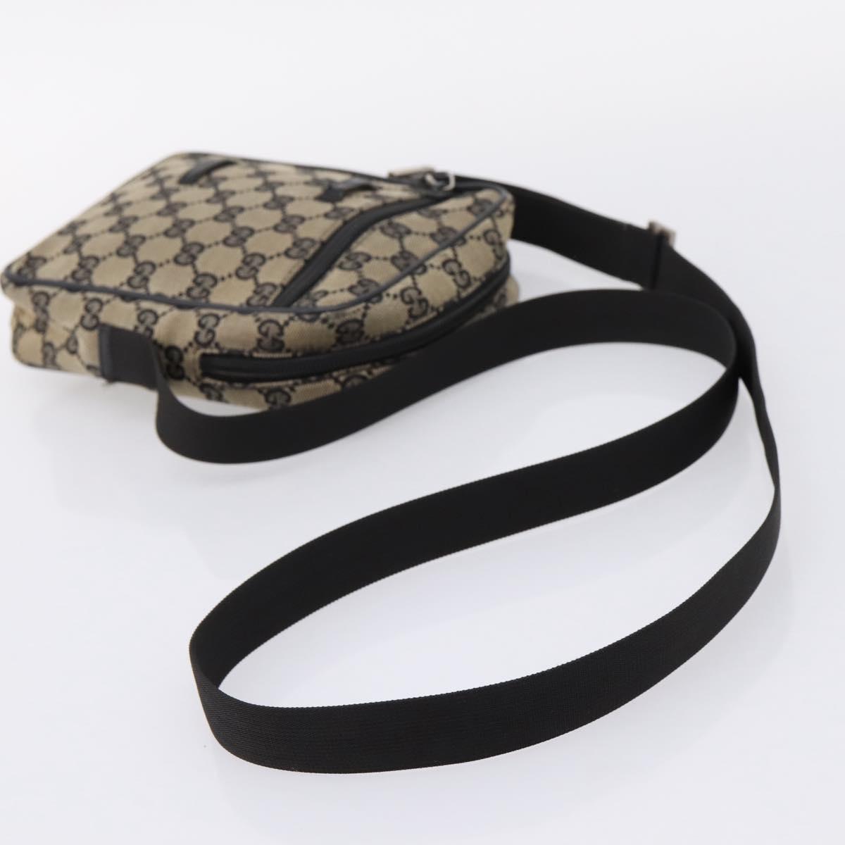 GUCCI GG Canvas Shoulder Bag Beige Silver 018 1619 Auth ep16101