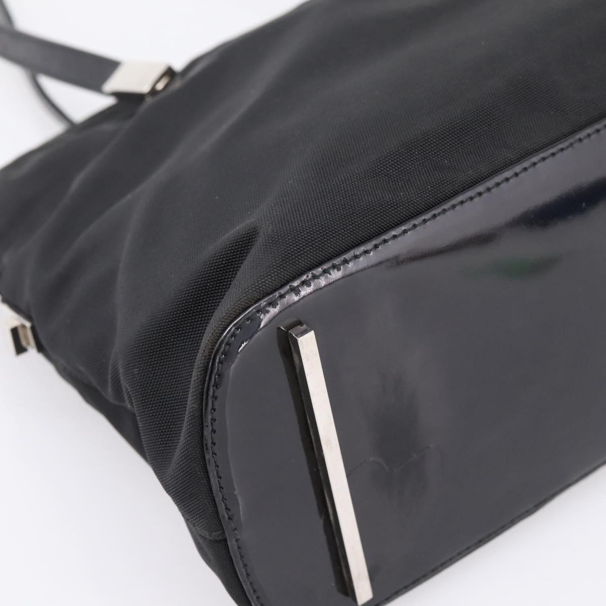 GUCCI Shoulder Bag Nylon Black Silver 002 1038 Auth ep16102