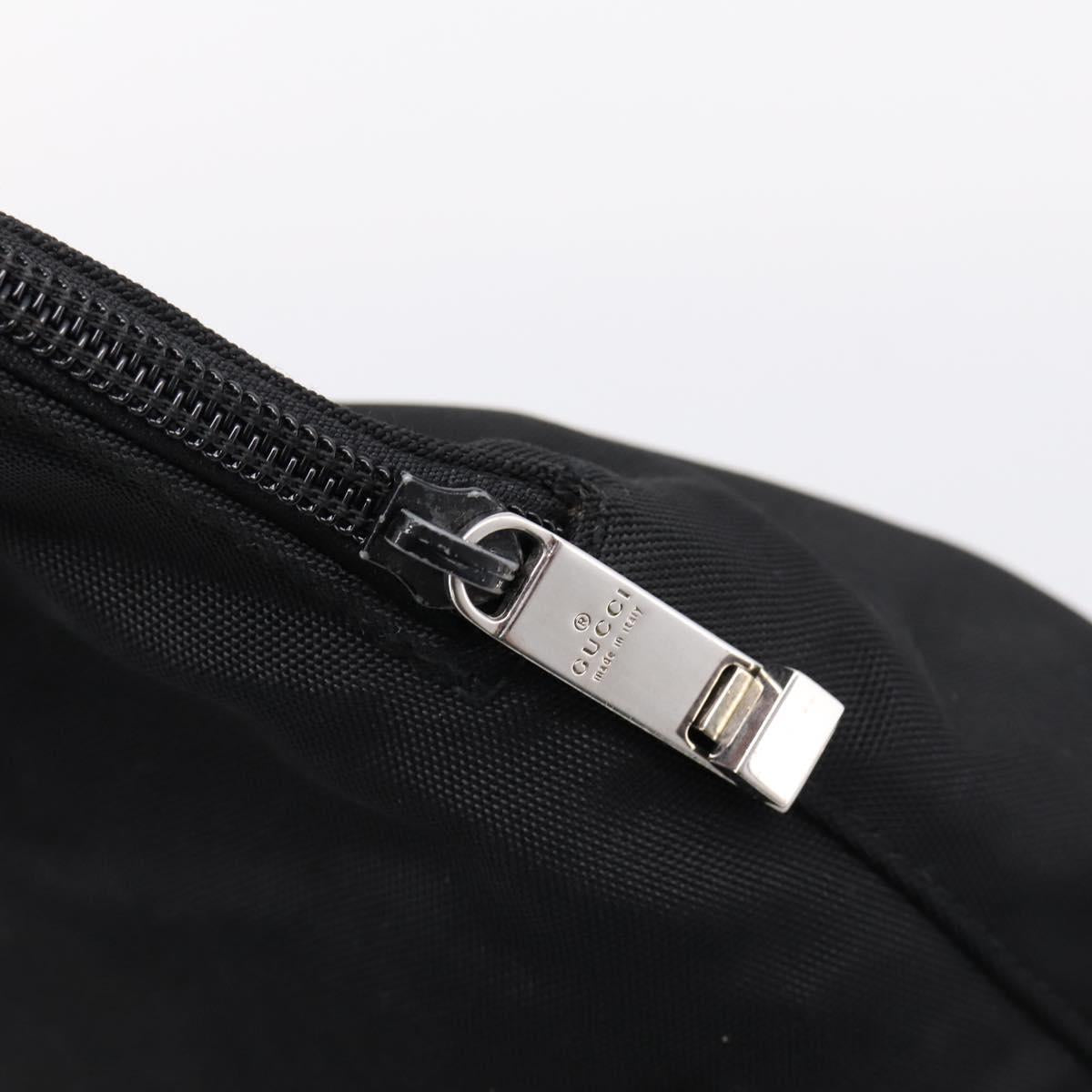 GUCCI Shoulder Bag Nylon Black Silver 002 1038 Auth ep16102