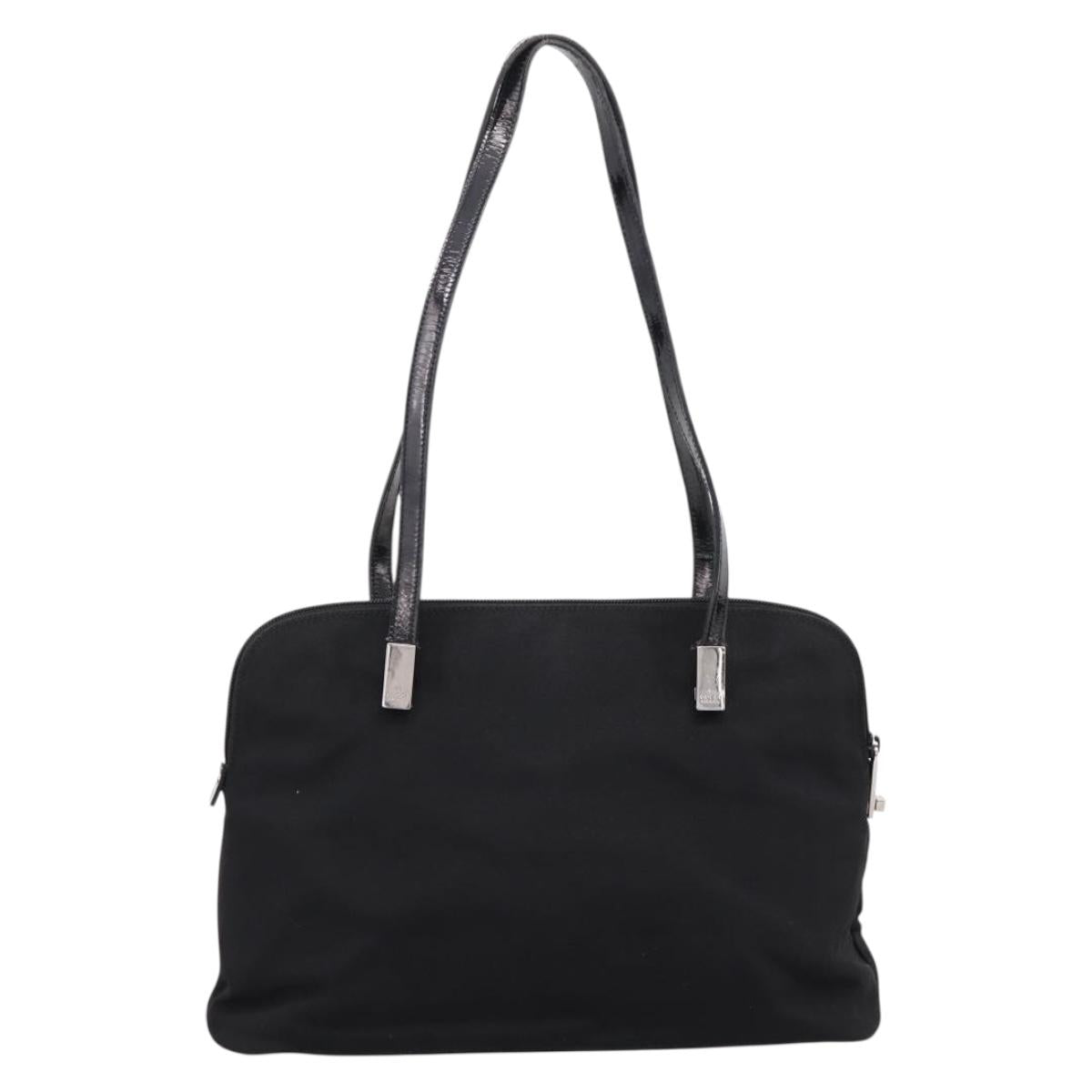 GUCCI Shoulder Bag Nylon Black Silver 002 1038 Auth ep16102