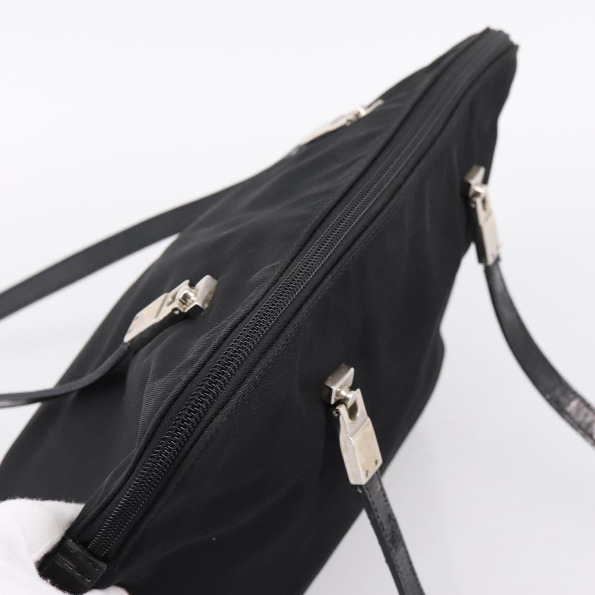 GUCCI Shoulder Bag Nylon Black Silver 002 1038 Auth ep16102