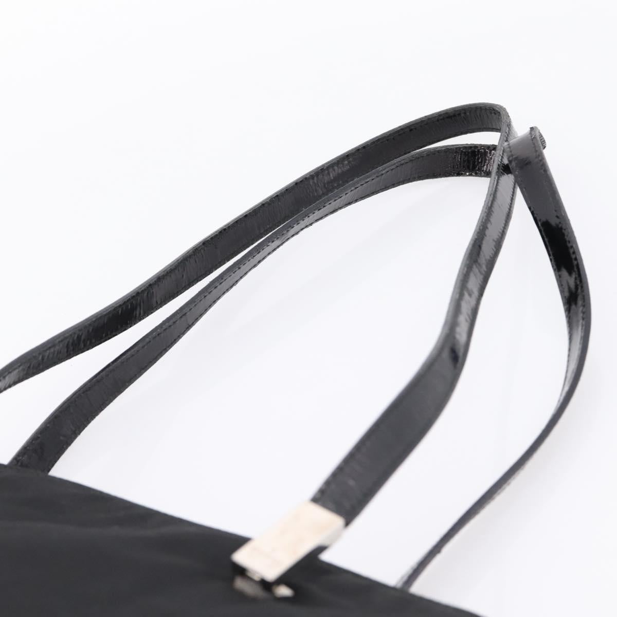 GUCCI Shoulder Bag Nylon Black Silver 002 1038 Auth ep16102