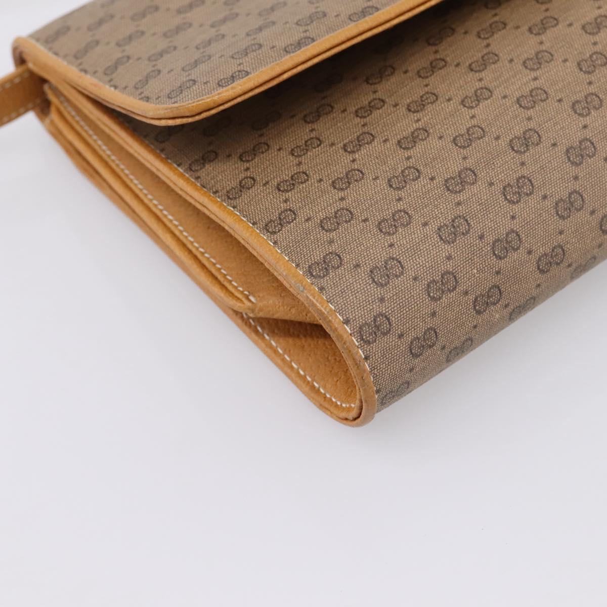 GUCCI Micro GG Supreme Shoulder Bag PVC Beige Gold 904 02 050 Auth ep16103