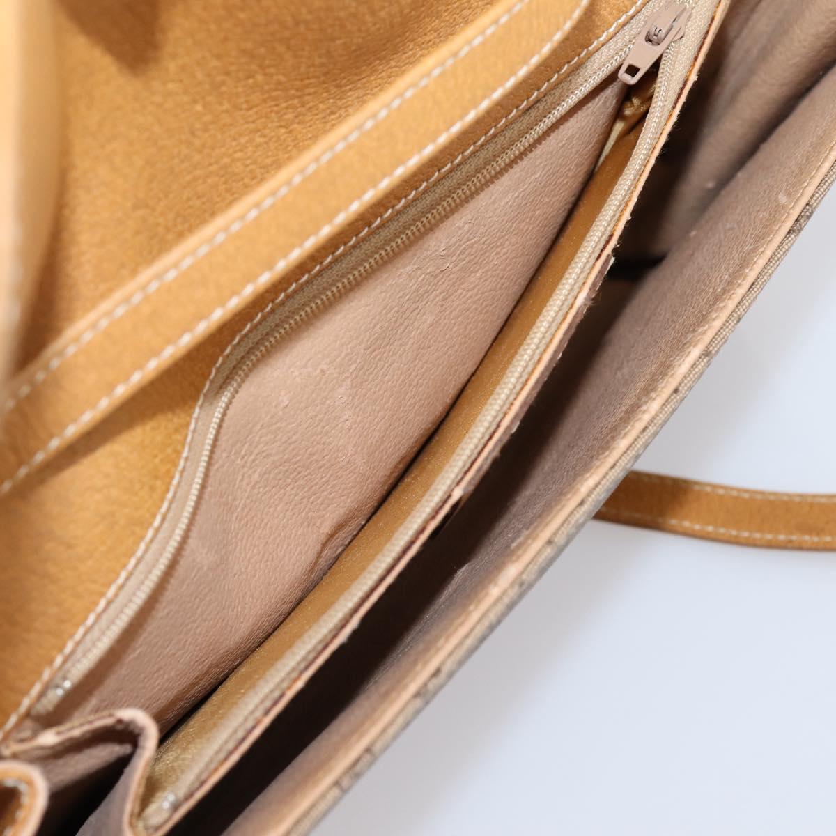 GUCCI Micro GG Supreme Shoulder Bag PVC Beige Gold 904 02 050 Auth ep16103