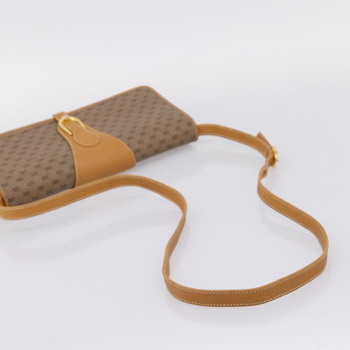 GUCCI Micro GG Supreme Shoulder Bag PVC Beige Gold 904 02 050 Auth ep16103