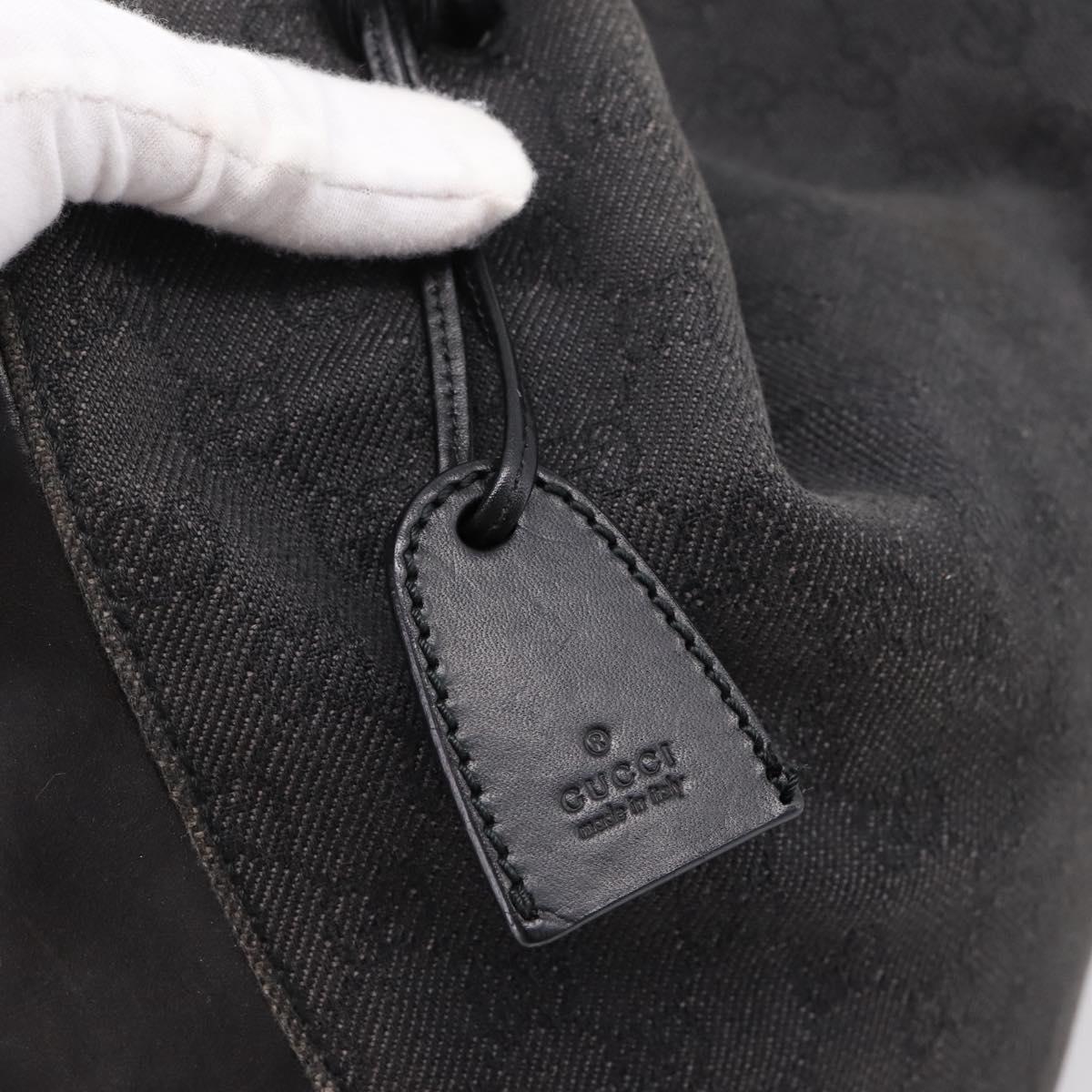 GUCCI GG Canvas Tote Bag Black 101920 Auth ep16104