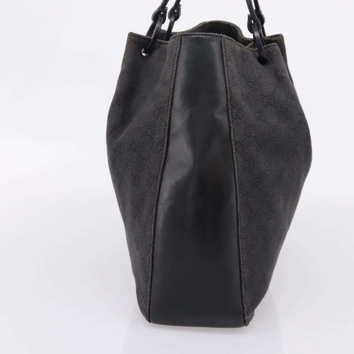 GUCCI GG Canvas Tote Bag Black 101920 Auth ep16104