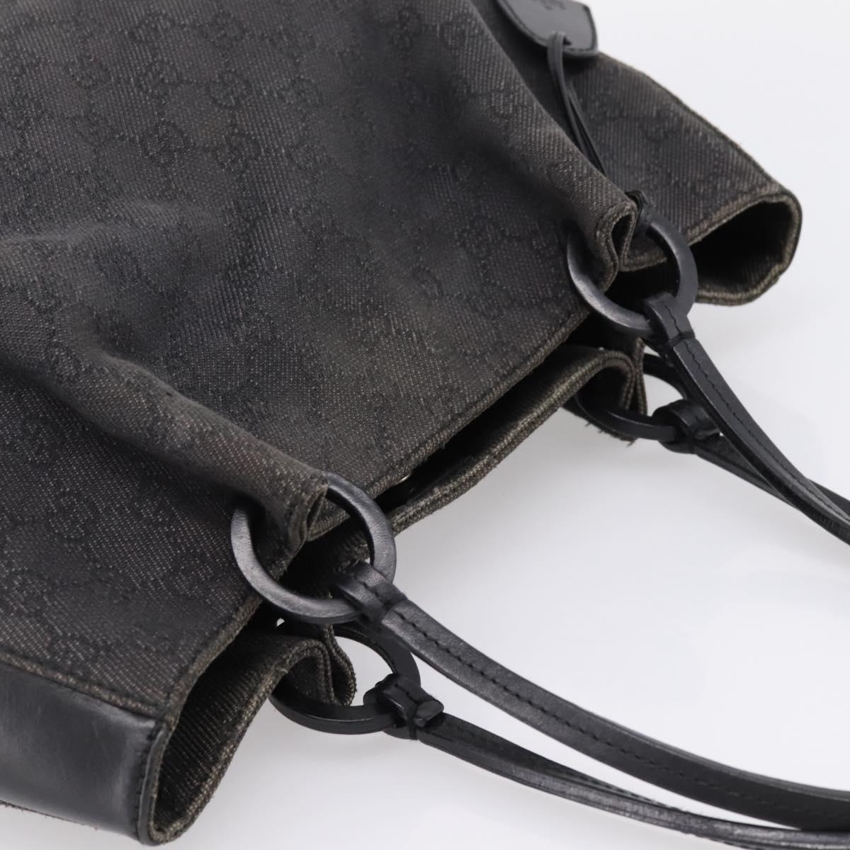 GUCCI GG Canvas Tote Bag Black 101920 Auth ep16104