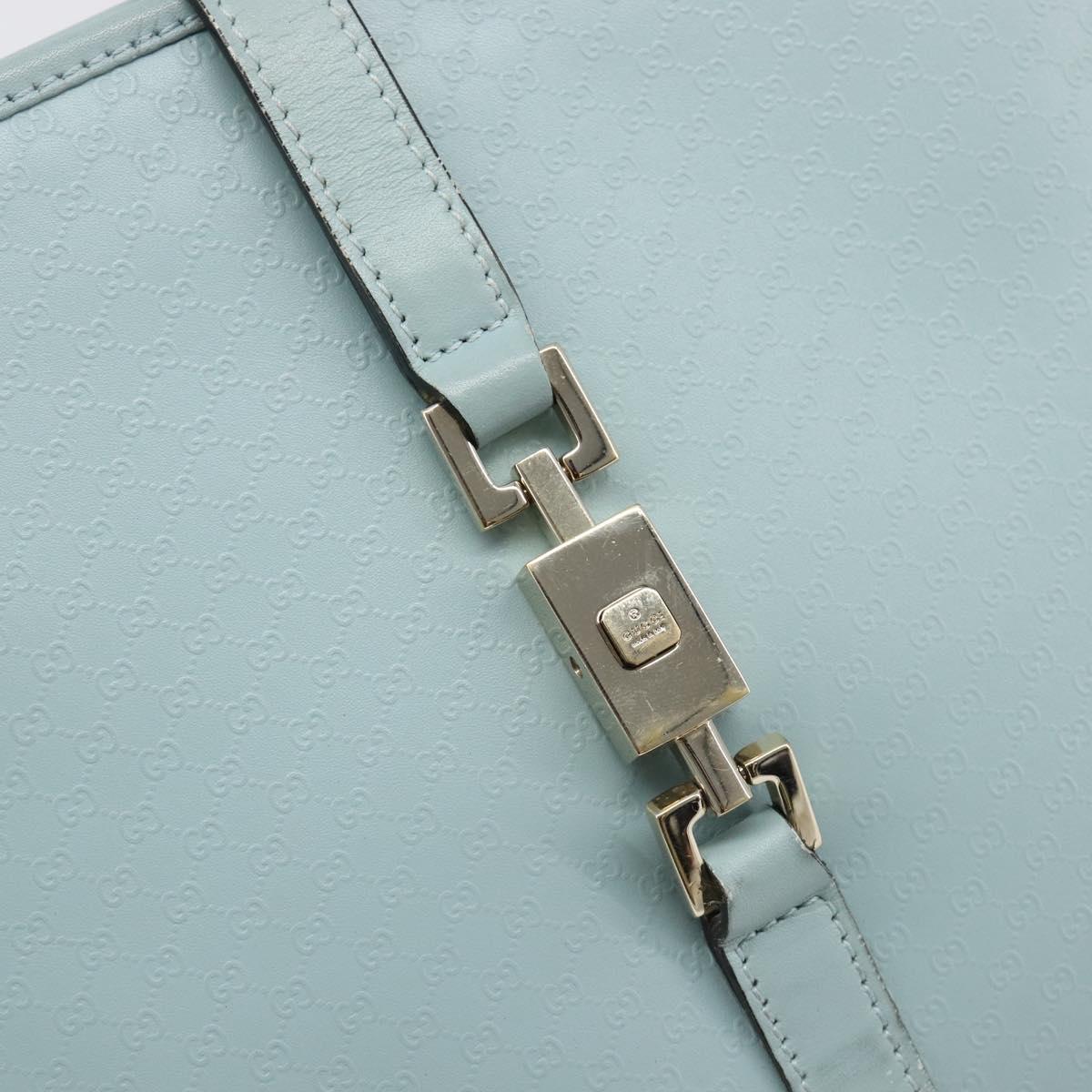 GUCCI Micro Guccissima Jackie Bag PVC Leather Light Blue 002 1065 Auth ep16106
