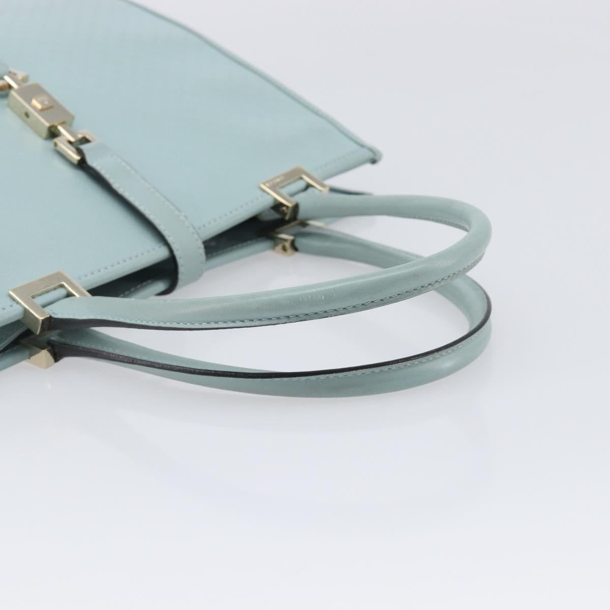 GUCCI Micro Guccissima Jackie Bag PVC Leather Light Blue 002 1065 Auth ep16106