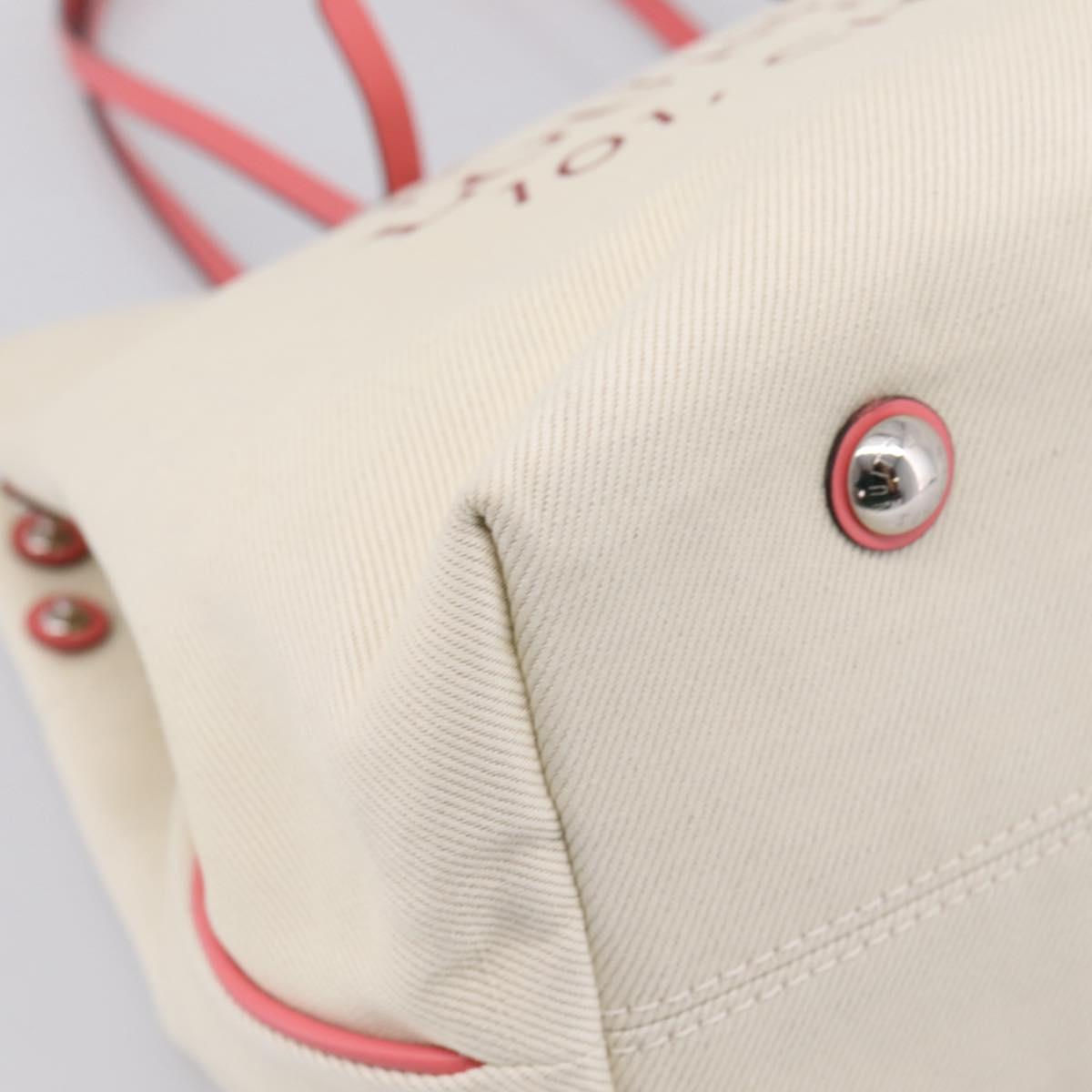 LOUIS VUITTON Cabas MM Tote Bag Canvas White M94502 LV Auth ep16110A