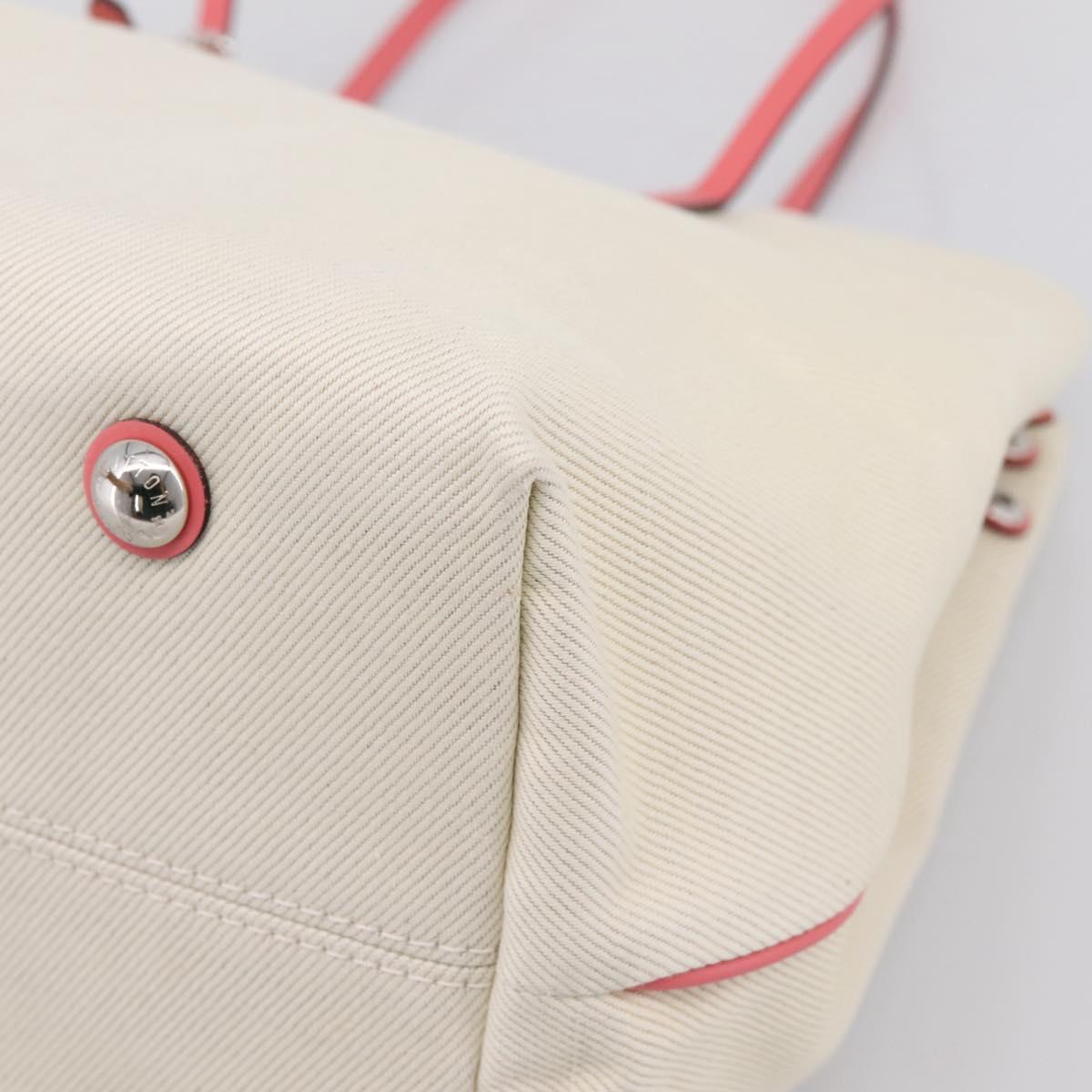 LOUIS VUITTON Cabas MM Tote Bag Canvas White M94502 LV Auth ep16110A