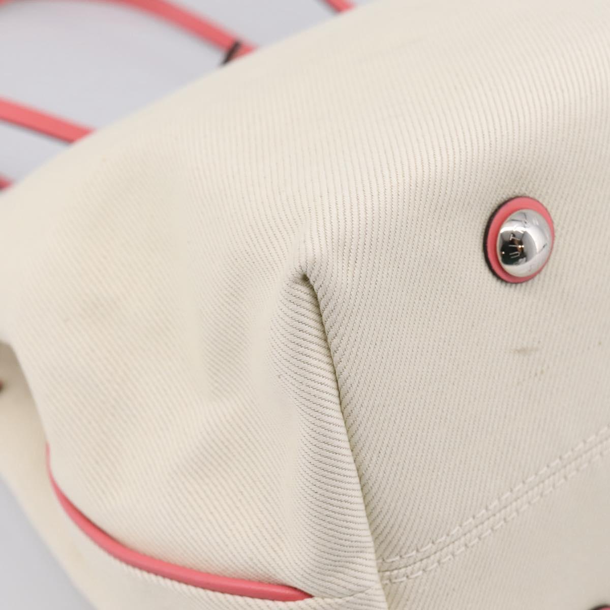 LOUIS VUITTON Cabas MM Tote Bag Canvas White M94502 LV Auth ep16110A