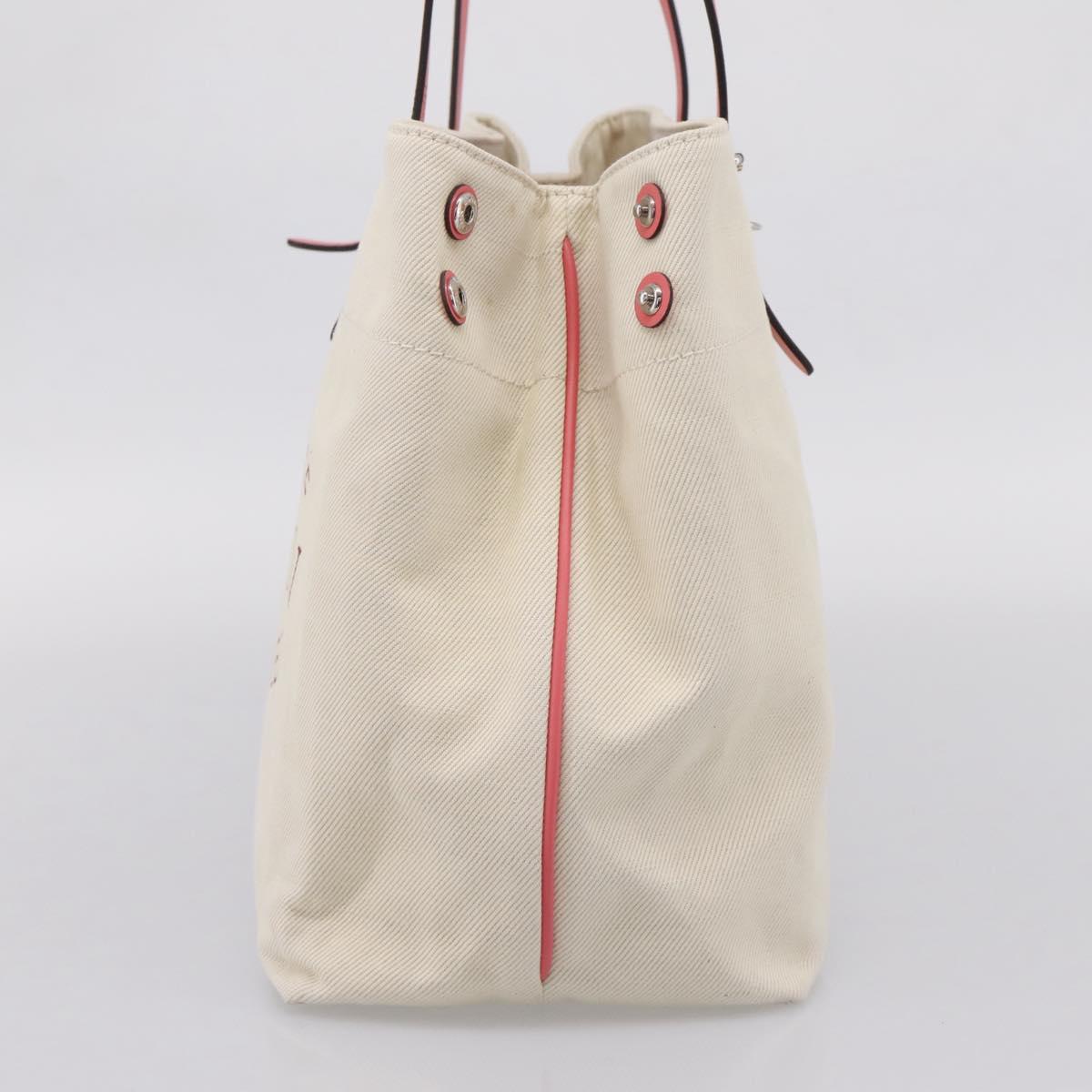 LOUIS VUITTON Cabas MM Tote Bag Canvas White M94502 LV Auth ep16110A